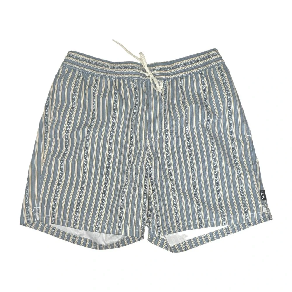 Vans Mens Primary Elastic Boardshort / Blue Stripe / Retail $55 Size MEDIUM